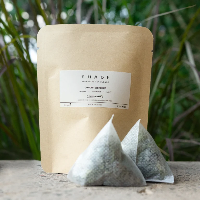 SHADE_Botanicals_-_Loose_Leaf_Tea_Blends_-_Drinking_Lifetyle_-_Tea_Taster_Bag_Packaging_-_Pandan_Panacea_Variant