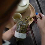 SHADE_Botanicals_-_Loose_Leaf_Tea_Blends_-_Drinking_Lifetyle_-_330_mL_Recycled_Glass_Jar_-_Blue_Dream_Variant