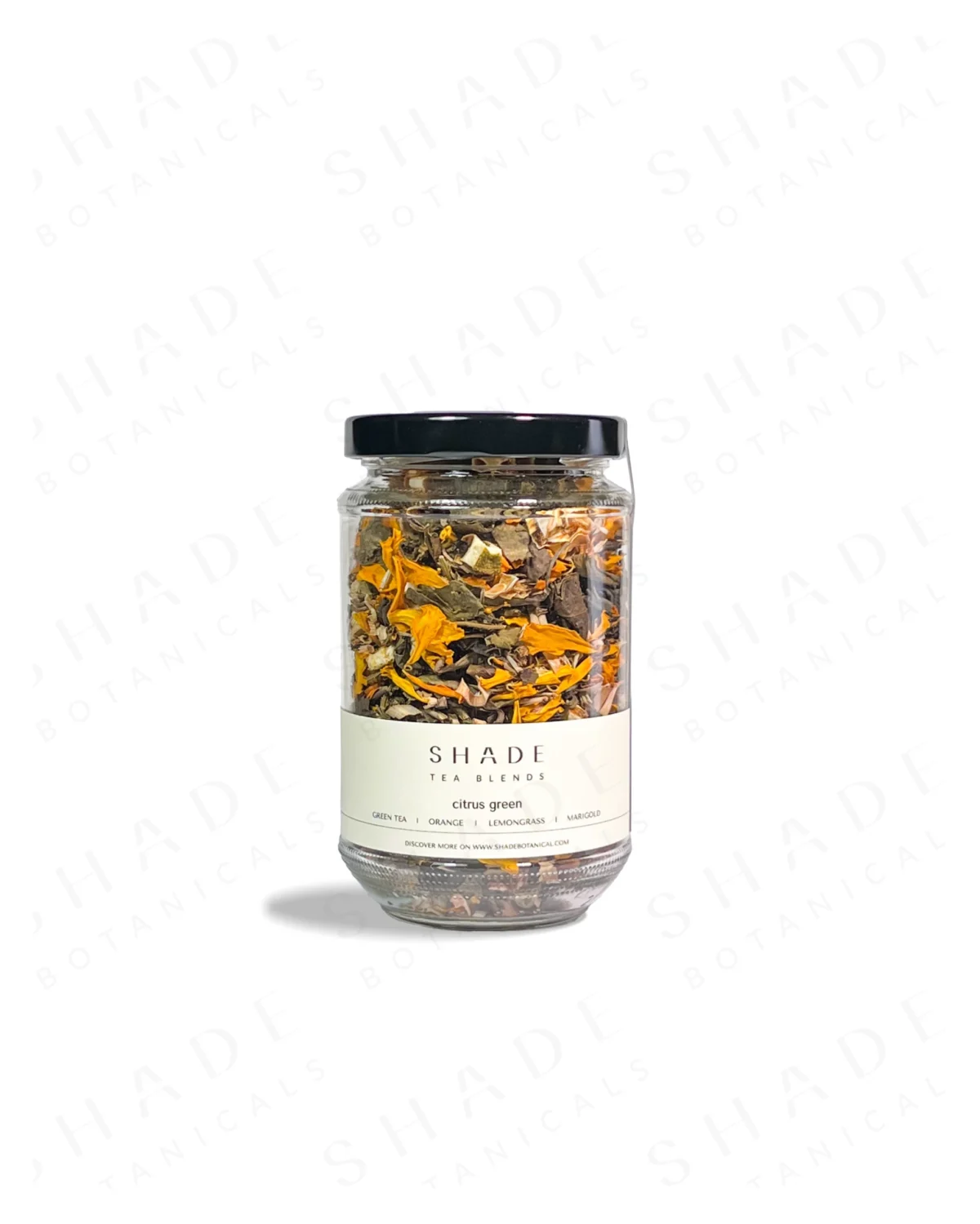 SHADE_Botanicals_-_Loose_Leaf_Tea_Blends_-_Drinking_Lifetyle_-_330_mL_Recyled_Glass_Jar_-_Pandan_Panacea_Variant